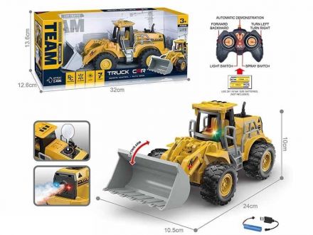 Екскаватор на радіокеруванні MDP 268-3 A (48/2) акумулятор 3.7 V, пульт 2.7 GHz, підсвічування, парогенератор, гумові шини