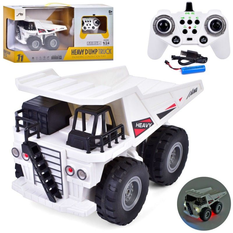 Самоскид QH9008 радіокер.2,4G,акум.,1:24,рухливі деталі,USB,гум.колеса,муз.,світло