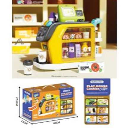 Супермаркет арт. GJJ-H-92 (24шт/2) батар. каса, продукти, аксес, гроші