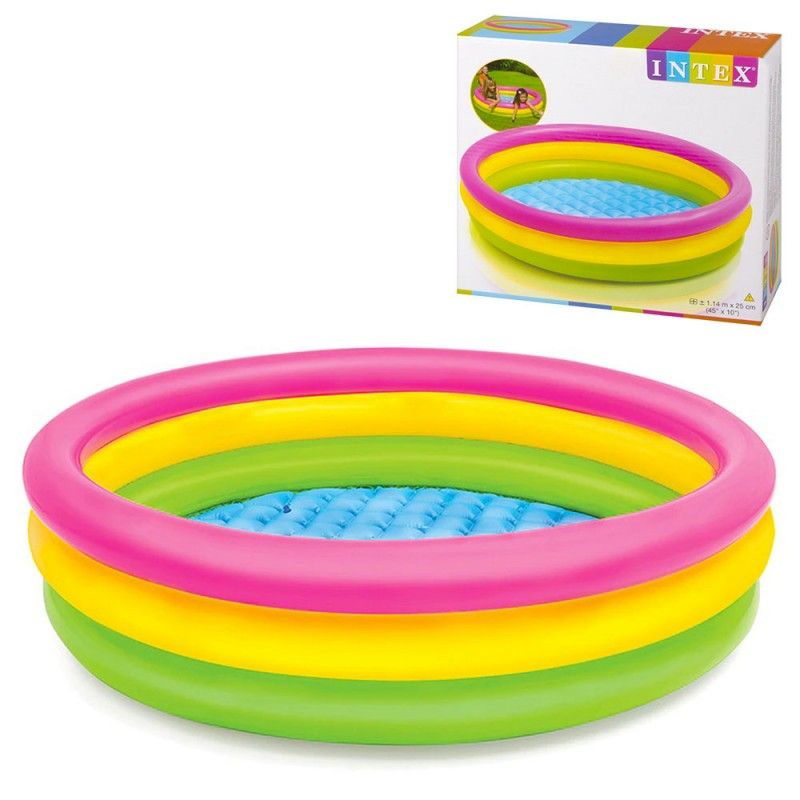 Intex Басейн 57412 NP "Веселка" (6) 3 кільця, розміром 114х25см, обсяг: 136л