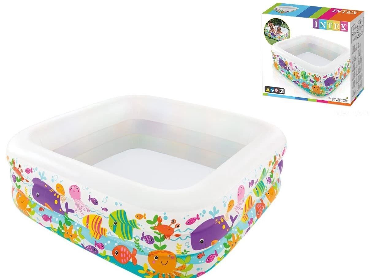 Intex Басейн 57471 NP "Блакитна лагуна" (3) розміром 159-159-50см, обсяг: 344л