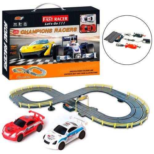 Трек д/к(на шнурі), 1:43, 362см, машинка 2шт, від мережі 220V 6610-B