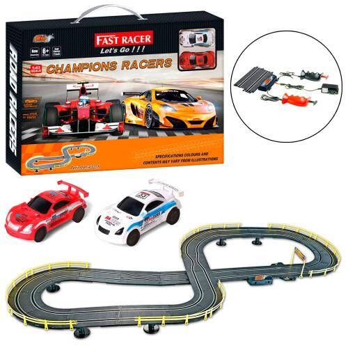 Трек д/у (на шнурі), 1:43, 432см, машинка 2шт, від мережі 220V 6611-B