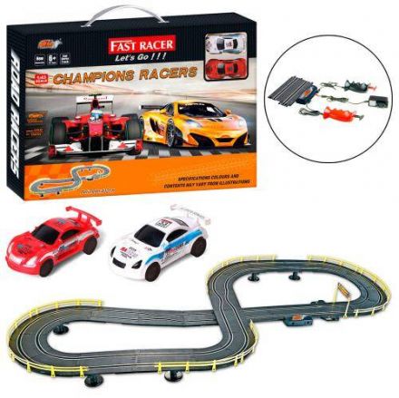 Трек д/у (на шнурі), 1:43, 432см, машинка 2шт, від мережі 220V 6611-B