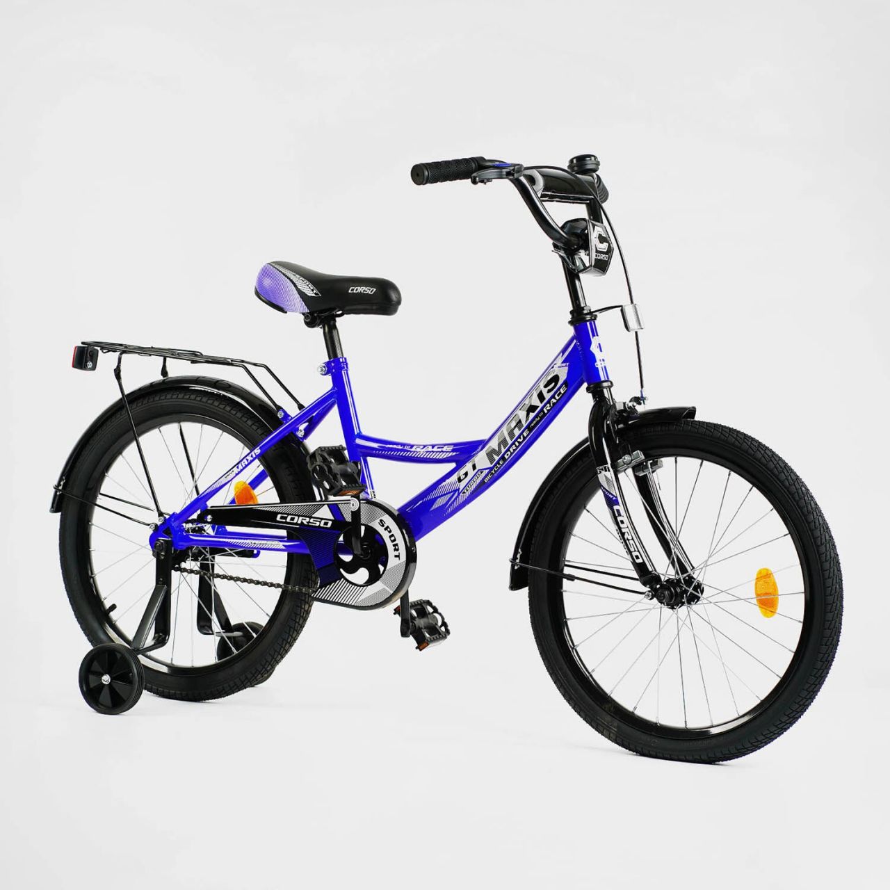 Велосипед 20'' дюймов 2-х колёсный ''CORSO'' CL-20633 (ручной тормоз, звоночек, доп. колеса)