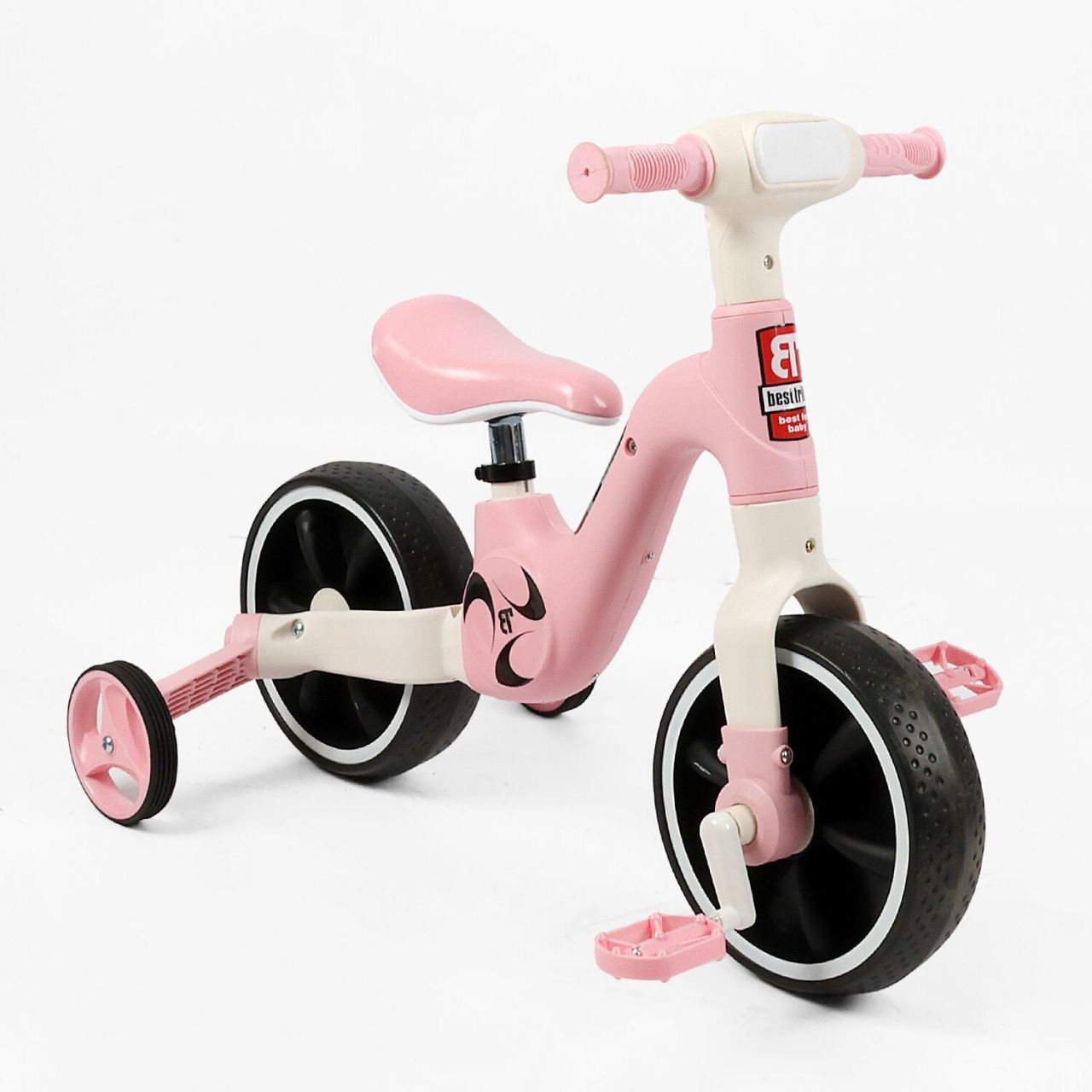 Велосипед-трансформер Best Trike BT-14680 (1) колеса 10’’, українське озвучування, з’ємні педалі, з’ємні допоміжні бокові колеса