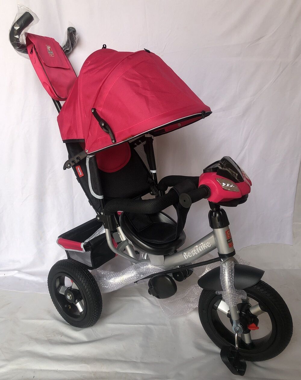 Велосипед 3-х кол. 3390 -72-082 Best Trike (НАДУВНЫЕ КОЛЕСА d=29см. переднее, d=26см. задние, ФАРА С USB, пульт)