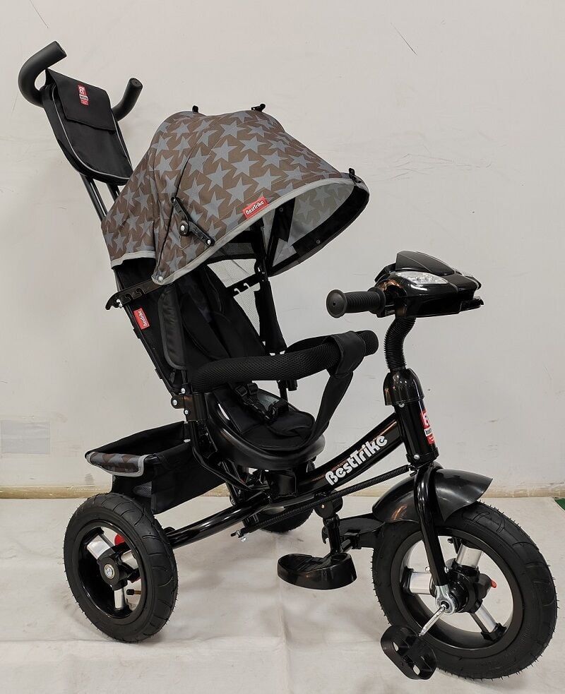 Велосипед 3-х кол. 3390 / 40-055 Best Trike (НАДУВНЫЕ КОЛЕСА d=29см. переднее, d=26см. задние, ФАРА С USB, пульт)