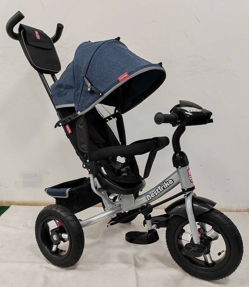 Велосипед 3-х кол. 3390 / 35-810 Best Trike (НАДУВНЫЕ КОЛЕСА d=29см. переднее, d=26см. задние, ФАРА С USB, пульт)