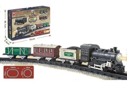 Залізниця 3161 A (12) 14 елементів, локомотив, 3 вагони, звуки, підсвічування
