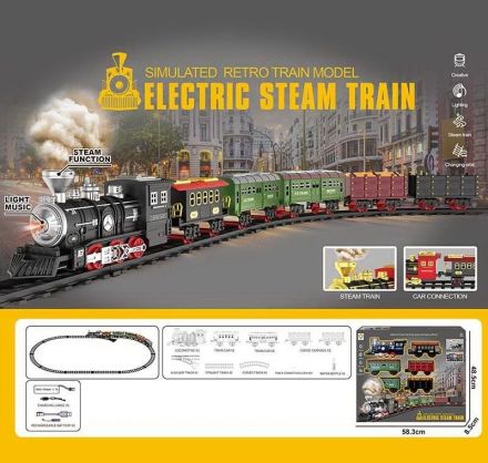 Залізниця 699-6 A (12) світлові та звукові ефекти, акумулятор 3.7 V, USB кабель, парогенерація, автоматичний принцип роботи