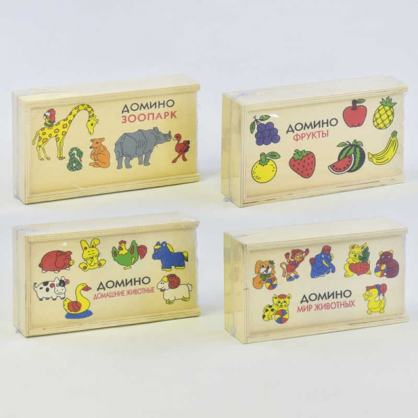 Деревянная настольная игра Домино С 35878