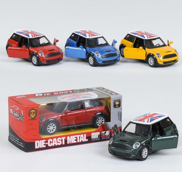 Машинка W - 0369 ''Auto Expert'' 4 цвета, металлопластик, 1:32, инерция, открываются двери, в коробке