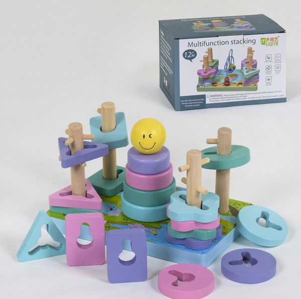 Деревянная игра Логическая пирамидка С 39375