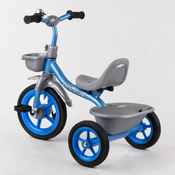 Велосипед 3-х колёсный BS-2478 ''Best Trike'' (резиновые колеса, переднее d=10’’, заднее d=8’’, звоночек, 2 корзины)