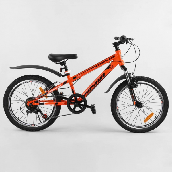 Велосипед Спортивный CORSO «Pulsar» 20'' дюймов 74782 (рама металлическая 11’’, Shinemax 7 скоростей, собран на 75%)