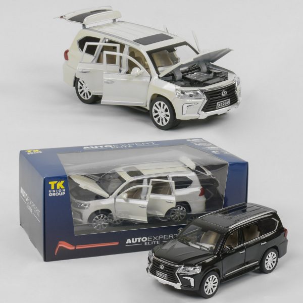 Джип металлический EL 9218 ''Auto Expert'' (2 цвет, 1:24 масштаб, свет, звук, инерция, открываются двери)